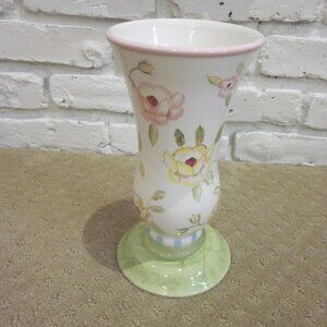 Floral Footed Ceramic Vase